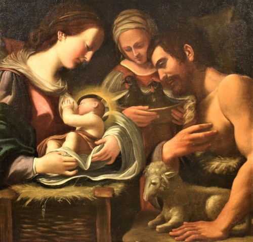 Paintings & Drawings  - Nativity, workshop of Gerrit van Honthorst (Utrecht 1592 - 1656) 